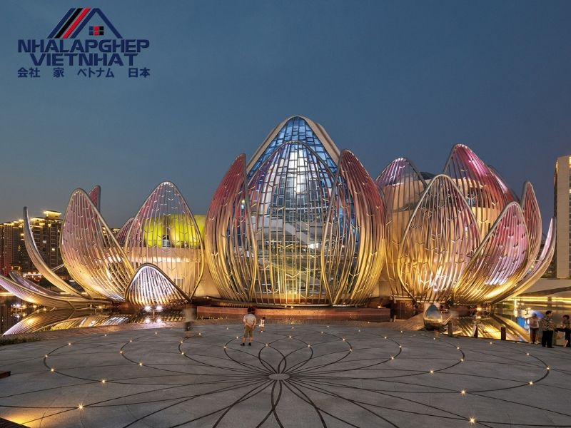 Khám phá nhà lắp ghép bung nở như hoa sen ấn tượng, đẳng cấp