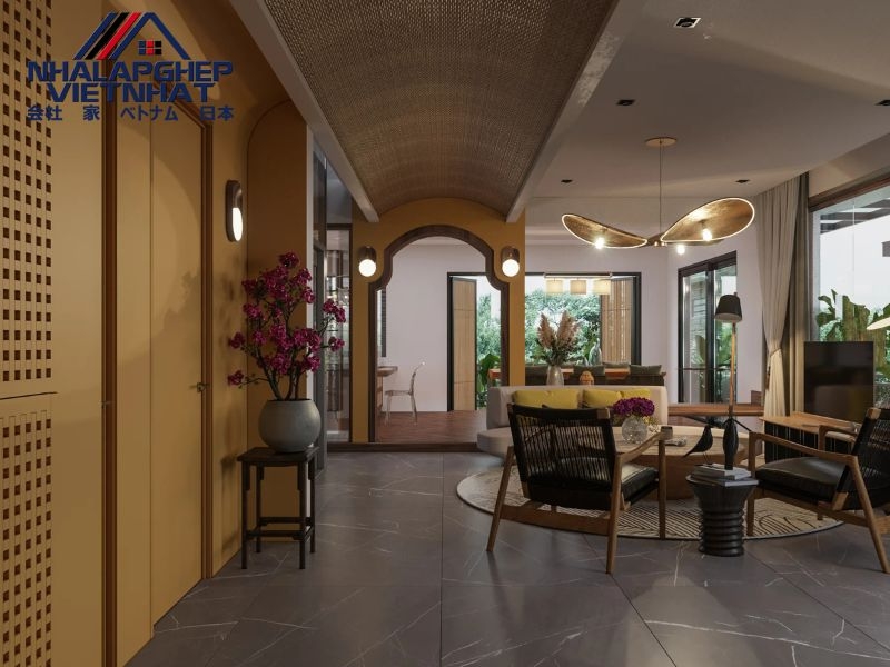 Nhà lắp ghép với nội thất Đông Dương: Sự kết hợp hoàn hảo giữa hiện đại và cổ điển