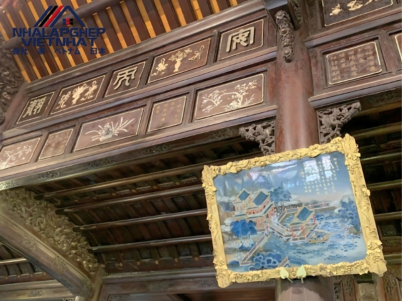 Nhà lắp ghép với tranh tường cung đình Huế: Nét chấm phá cổ điển giữa không gian hiện đại