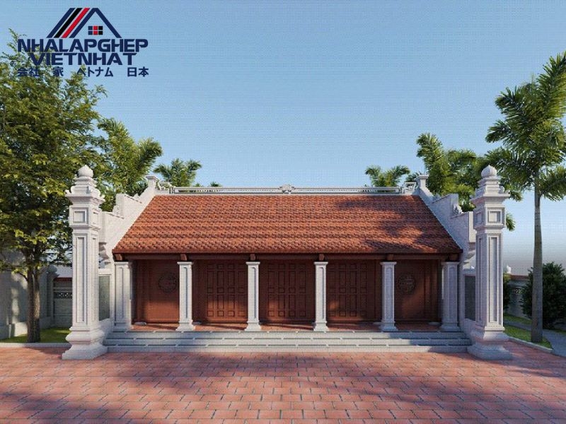 Tư vấn chi tiết khi làm nhà thờ họ bằng nhà lắp ghép